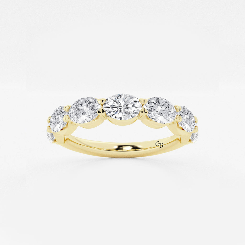 GWA021 - product video for 2 ctw Oval Lab Grown Diamond East-West Anniversary Band