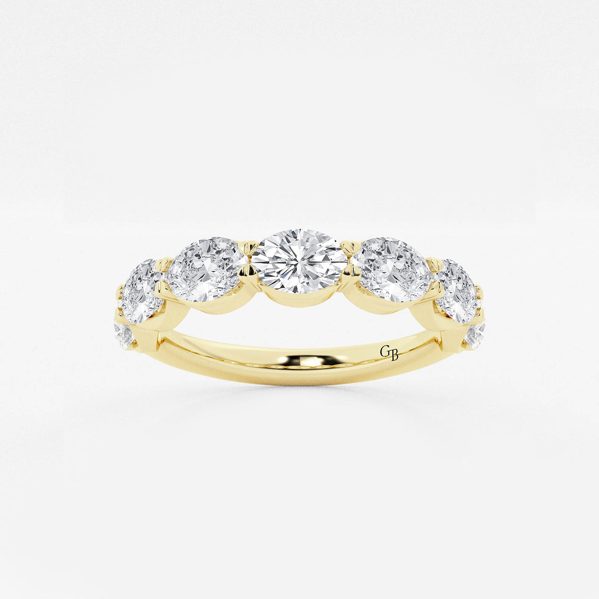 GWA021 - product video for 2 ctw Oval Lab Grown Diamond East-West Anniversary Band