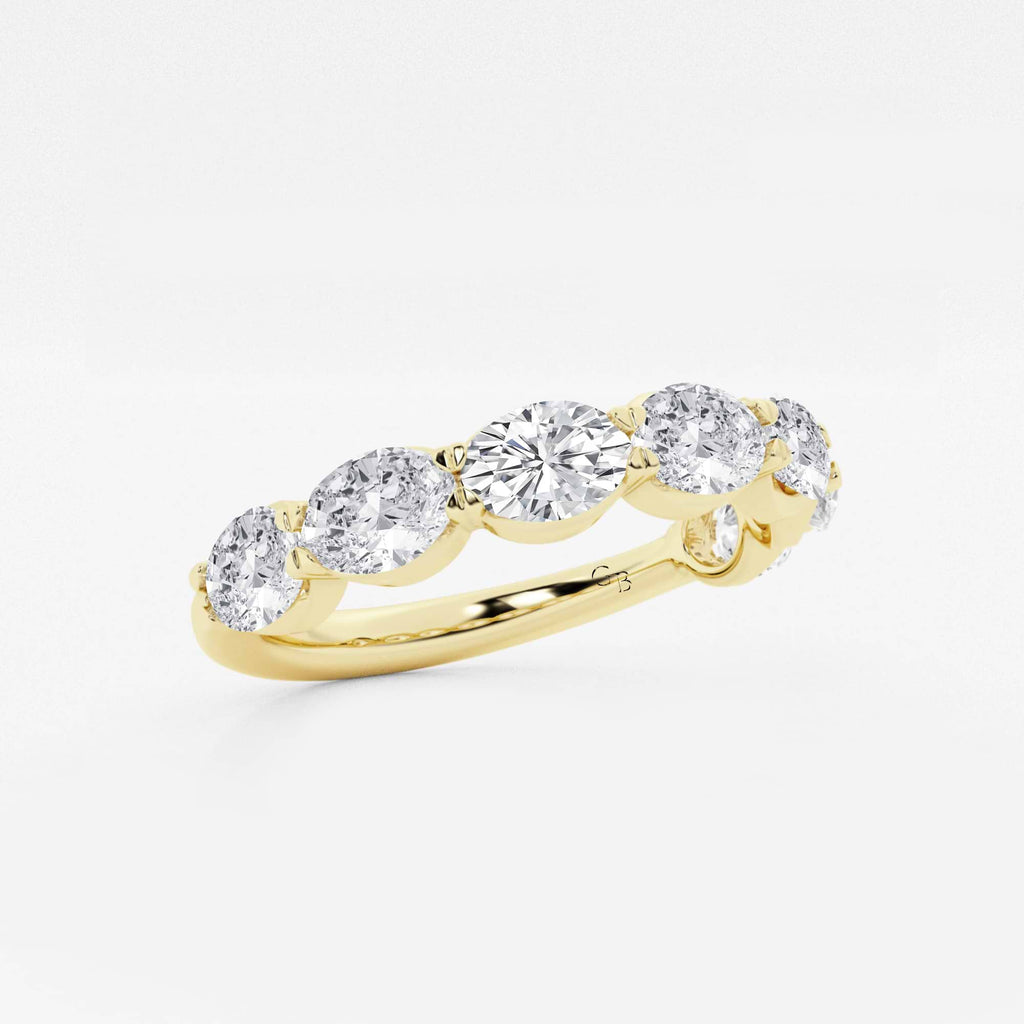 GWA021 - Additional Image 1 for  2 ctw Oval Lab Grown Diamond East-West Anniversary Band