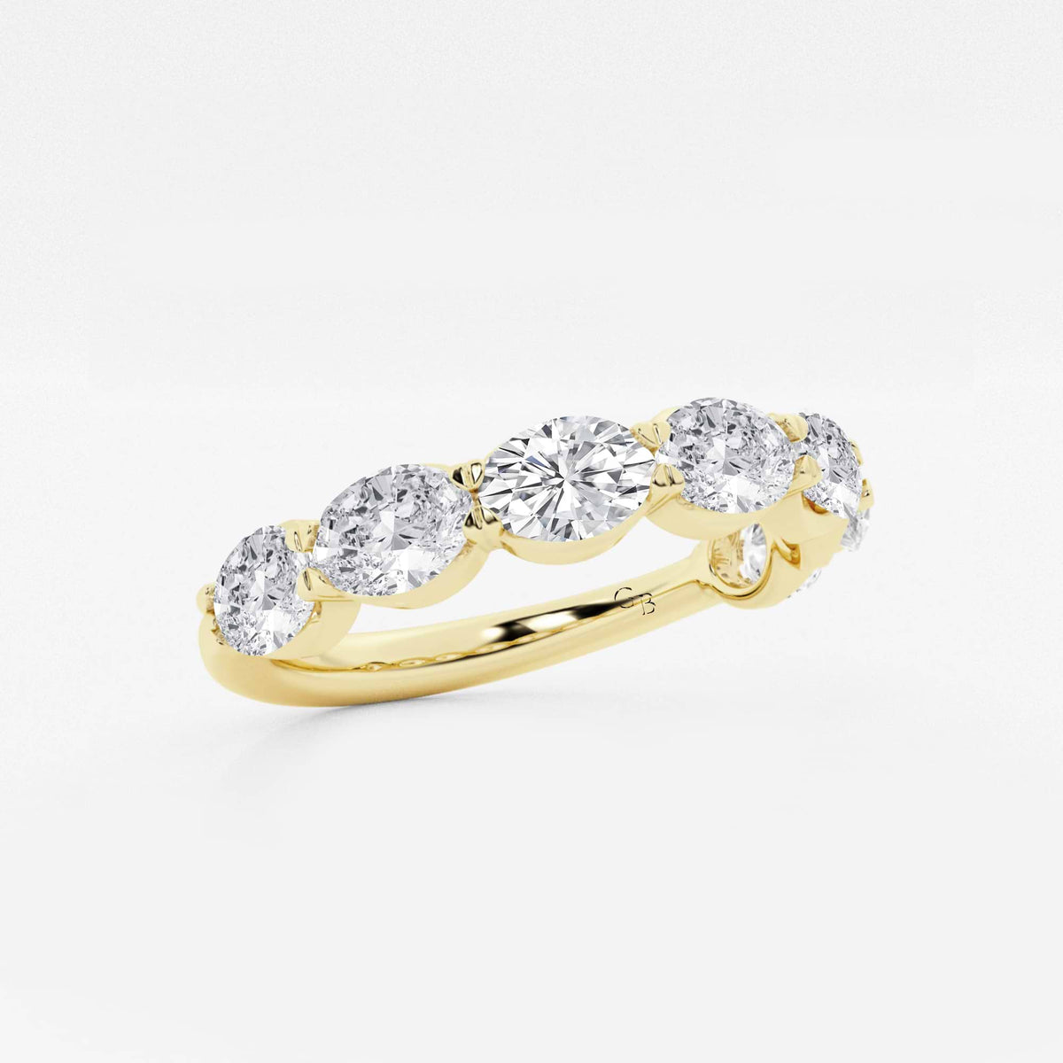GWA021 - Additional Image 1 for  2 ctw Oval Lab Grown Diamond East-West Anniversary Band