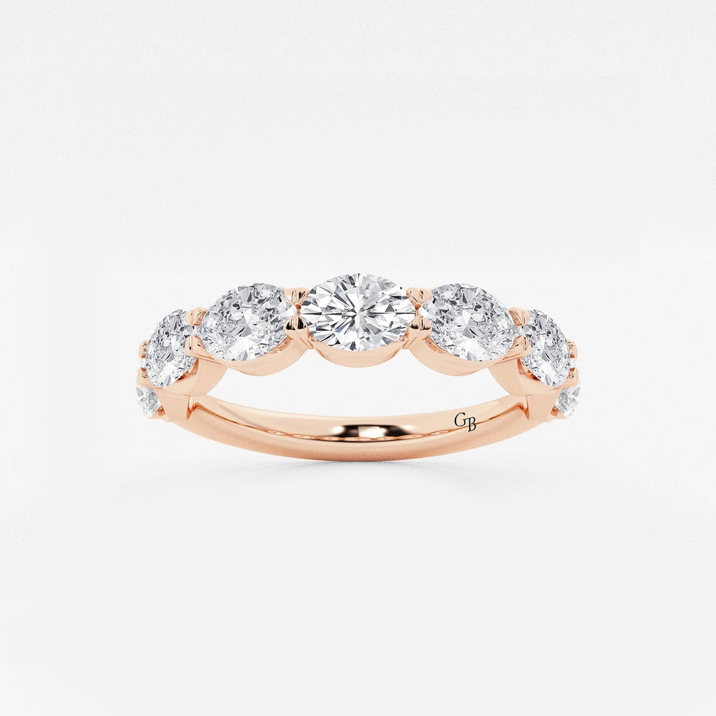 GWA021 - product video for 2 ctw Oval Lab Grown Diamond East-West Anniversary Band