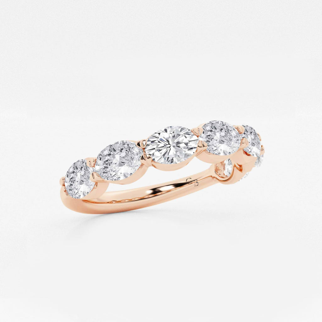 GWA021 - Additional Image 1 for  2 ctw Oval Lab Grown Diamond East-West Anniversary Band