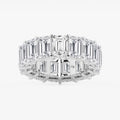 GWA022 - 15 ctw Emerald Lab Grown Diamond Cut Luxe Eternity Band - 6.8mm Width
