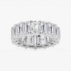 GWA022 - 15 ctw Emerald Lab Grown Diamond Cut Luxe Eternity Band - 6.8mm Width