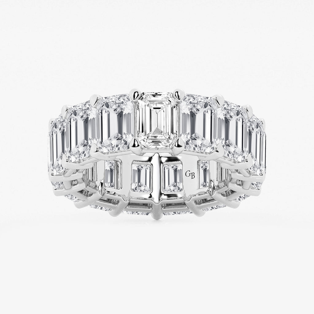 GWA022 - product video for 15 ctw Emerald Lab Grown Diamond Cut Luxe Eternity Band - 6.8mm Width