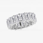 GWA022 - Additional Image 1 for  15 ctw Emerald Lab Grown Diamond Cut Luxe Eternity Band - 6.8mm Width