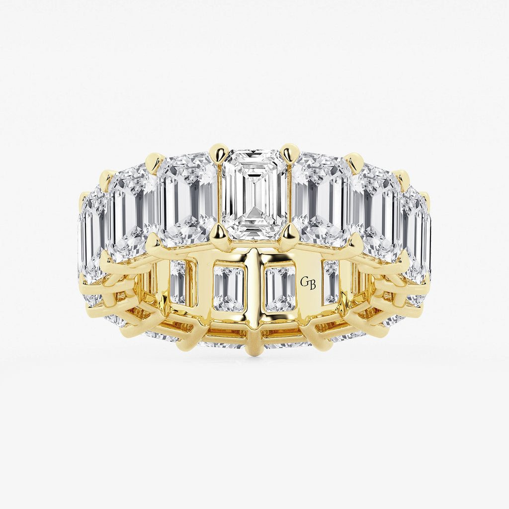 GWA022 - product video for 15 ctw Emerald Lab Grown Diamond Cut Luxe Eternity Band - 6.8mm Width