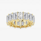 GWA022 - product video for 15 ctw Emerald Lab Grown Diamond Cut Luxe Eternity Band - 6.8mm Width