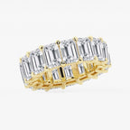 GWA022 - Additional Image 1 for  15 ctw Emerald Lab Grown Diamond Cut Luxe Eternity Band - 6.8mm Width