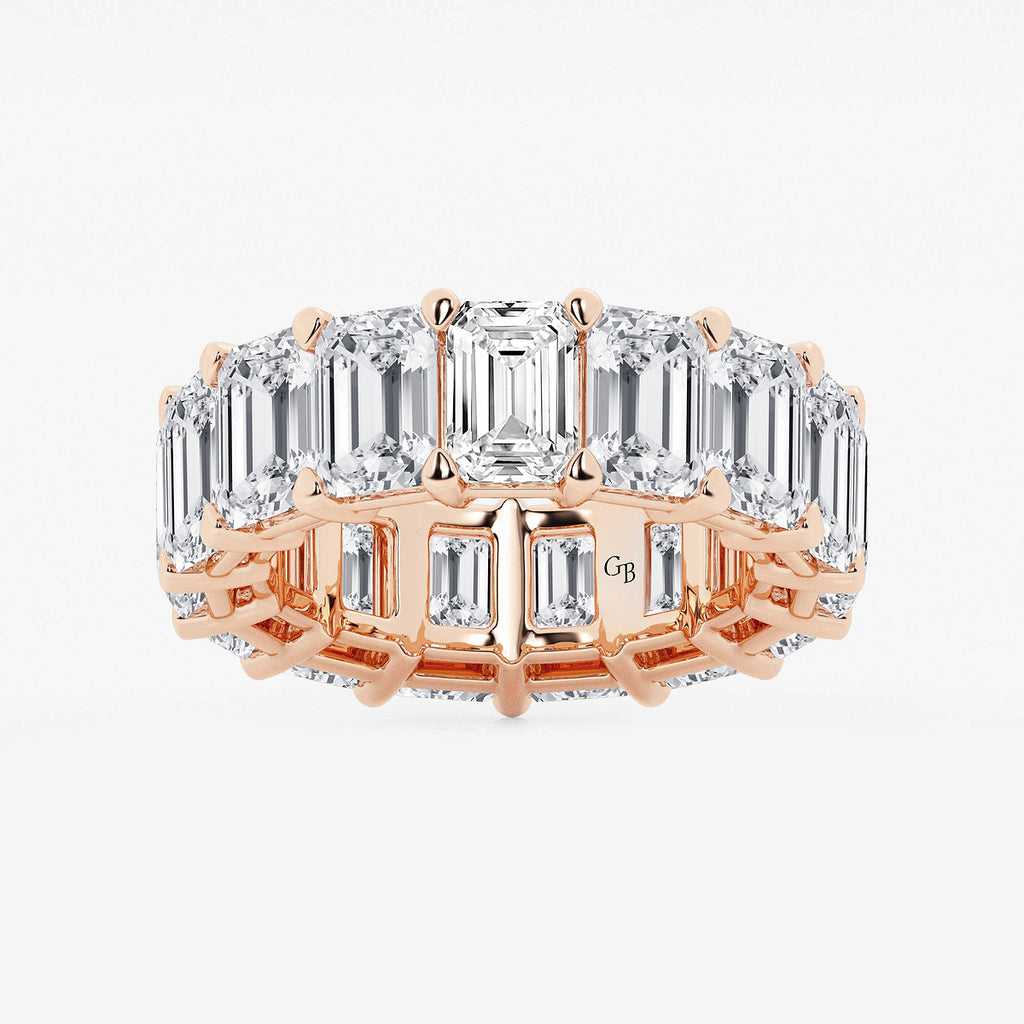 GWA022 - product video for 15 ctw Emerald Lab Grown Diamond Cut Luxe Eternity Band - 6.8mm Width
