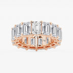 GWA022 - product video for 15 ctw Emerald Lab Grown Diamond Cut Luxe Eternity Band - 6.8mm Width
