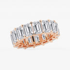 GWA022 - Additional Image 1 for  15 ctw Emerald Lab Grown Diamond Cut Luxe Eternity Band - 6.8mm Width