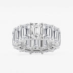 GWA022 - product video for 25 1/5 ctw Emerald Lab Grown Diamond Cut Luxe Eternity Band - 8.7mm Width