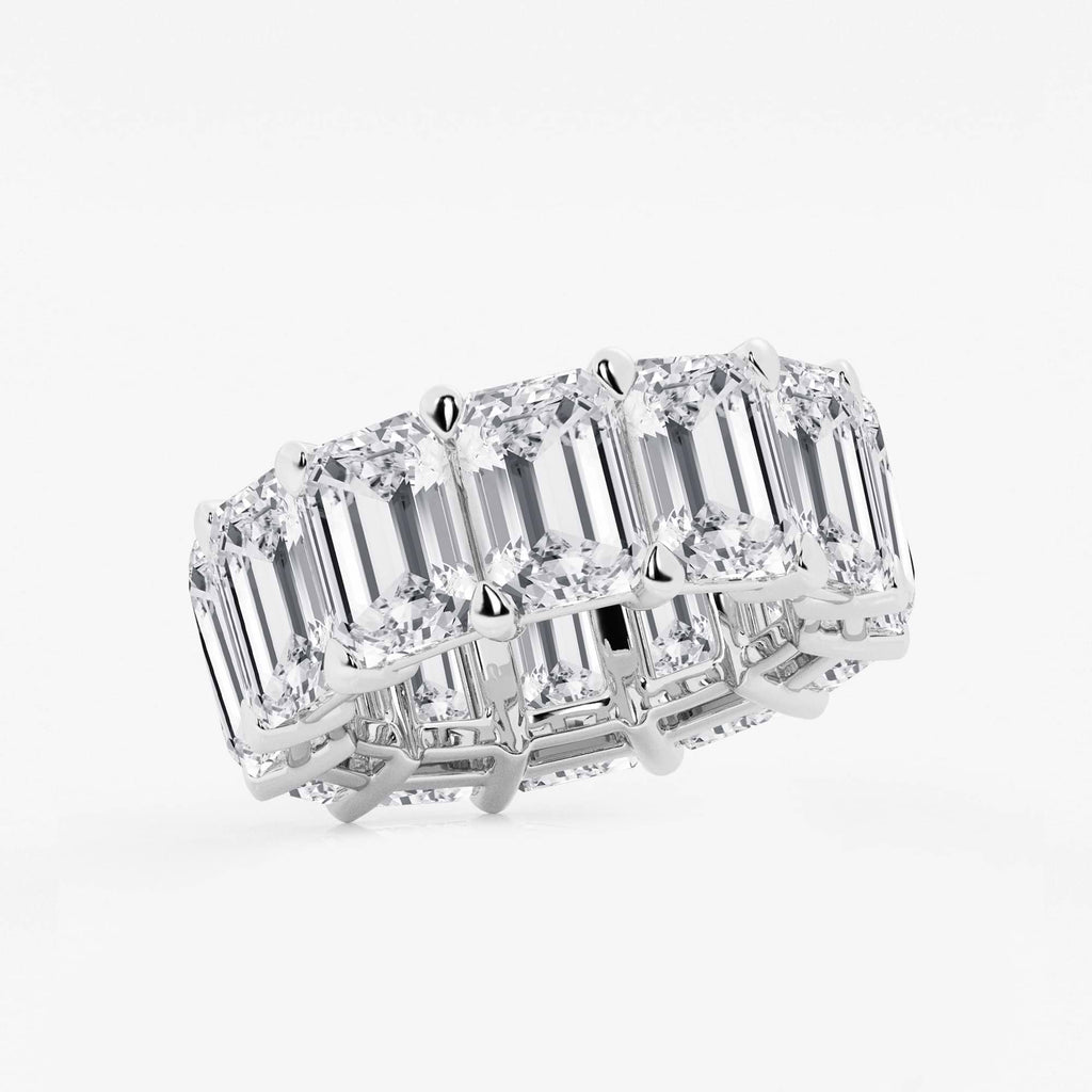 GWA022 - Additional Image 1 for  25 1/5 ctw Emerald Lab Grown Diamond Cut Luxe Eternity Band - 8.7mm Width