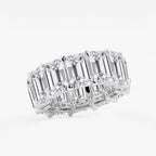 GWA022 - Additional Image 1 for  25 1/5 ctw Emerald Lab Grown Diamond Cut Luxe Eternity Band - 8.7mm Width