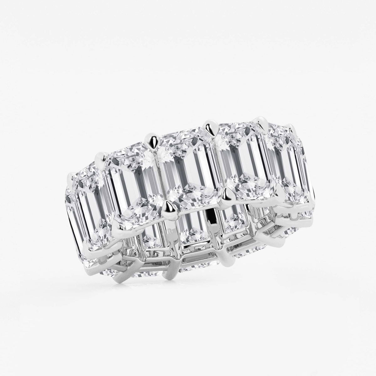 GWA022 - Additional Image 1 for  25 1/5 ctw Emerald Lab Grown Diamond Cut Luxe Eternity Band - 8.7mm Width