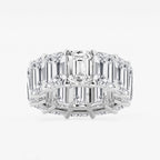 GWA022 - product video for 25 1/5 ctw Emerald Lab Grown Diamond Cut Luxe Eternity Band - 8.7mm Width