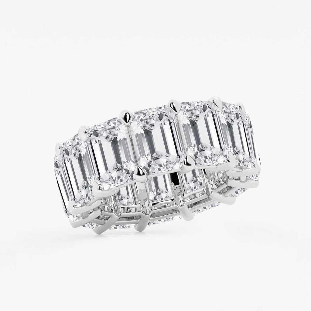GWA022 - Additional Image 1 for  25 1/5 ctw Emerald Lab Grown Diamond Cut Luxe Eternity Band - 8.7mm Width