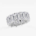 GWA022 - Additional Image 1 for  25 1/5 ctw Emerald Lab Grown Diamond Cut Luxe Eternity Band - 8.7mm Width