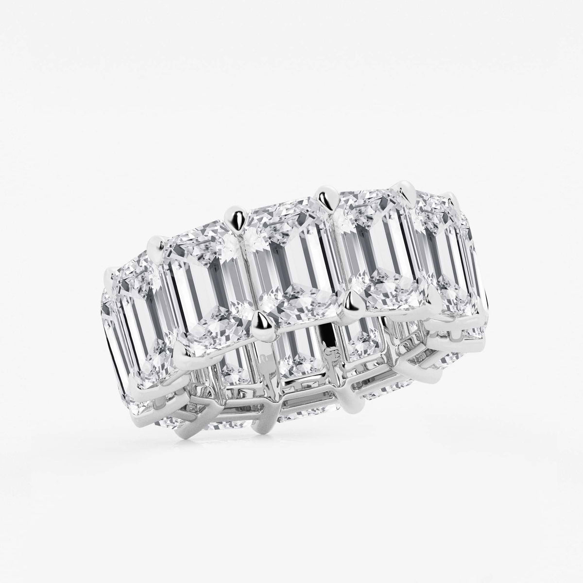 GWA022 - Additional Image 1 for  25 1/5 ctw Emerald Lab Grown Diamond Cut Luxe Eternity Band - 8.7mm Width