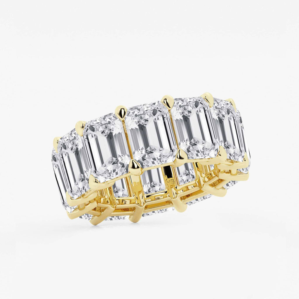 GWA022 - Additional Image 1 for  25 1/5 ctw Emerald Lab Grown Diamond Cut Luxe Eternity Band - 8.7mm Width