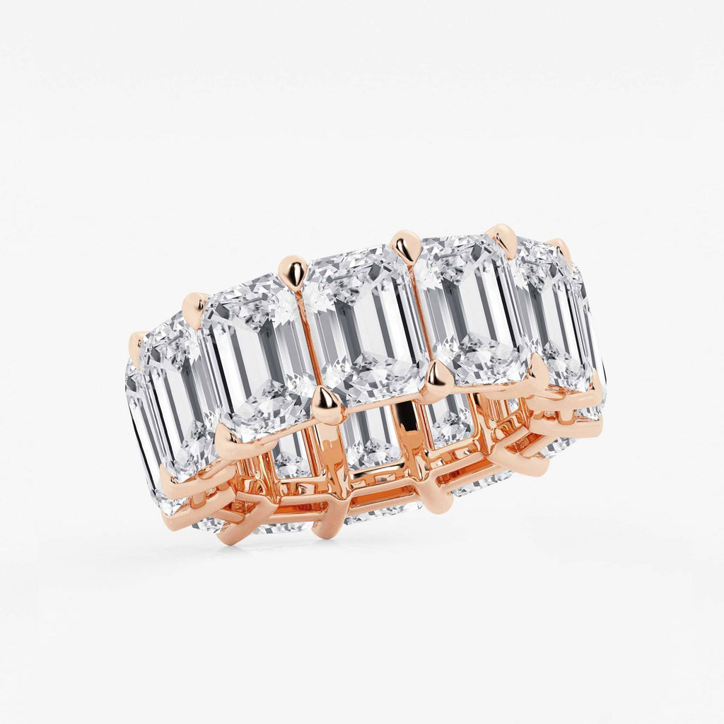 GWA022 - Additional Image 1 for  25 1/5 ctw Emerald Lab Grown Diamond Cut Luxe Eternity Band - 8.7mm Width