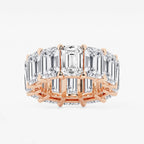 GWA022 - product video for 25 1/5 ctw Emerald Lab Grown Diamond Cut Luxe Eternity Band - 8.7mm Width