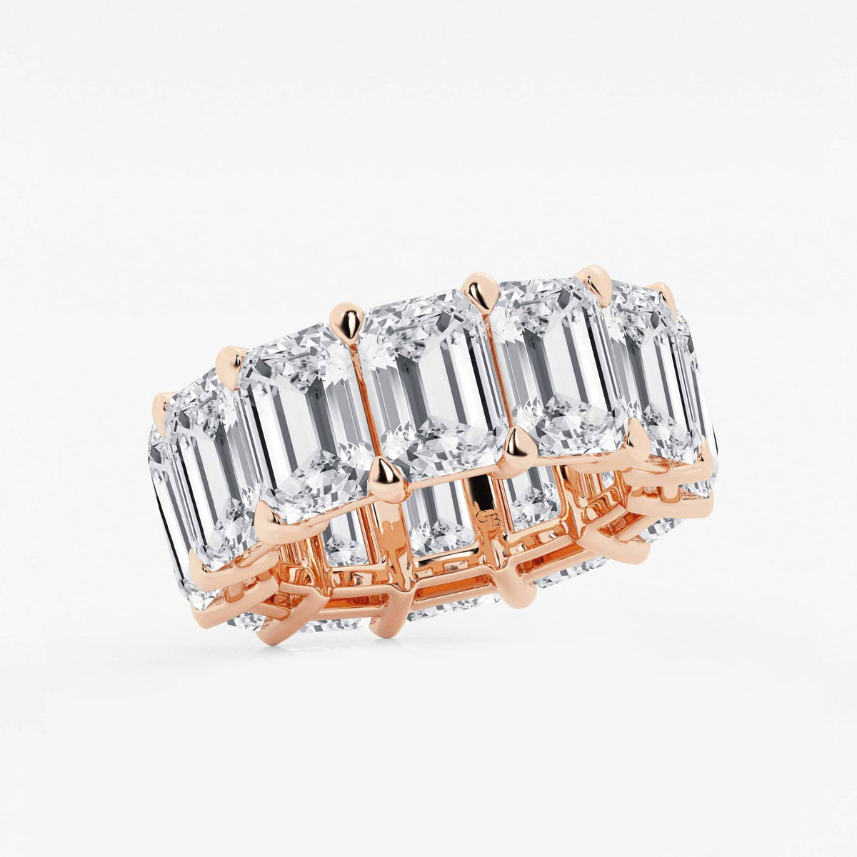 GWA022 - Additional Image 1 for  25 1/5 ctw Emerald Lab Grown Diamond Cut Luxe Eternity Band - 8.7mm Width