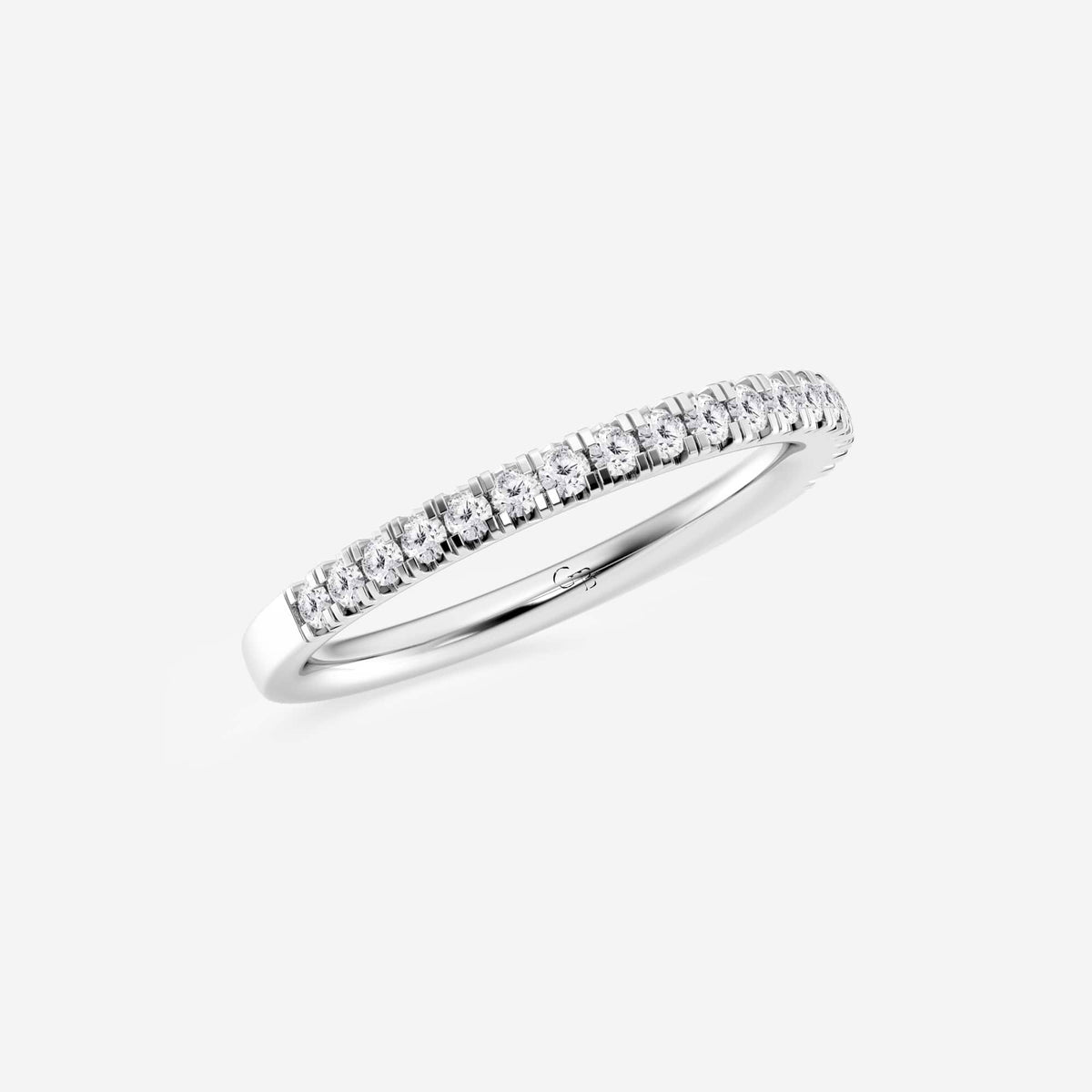 GWA023 - Additional Image 1 for  1/4 ctw Round Lab Grown Diamond French Pave Wedding Band