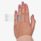 GWA023 - Additional Image 2 for  1/4 ctw Round Lab Grown Diamond French Pave Wedding Band