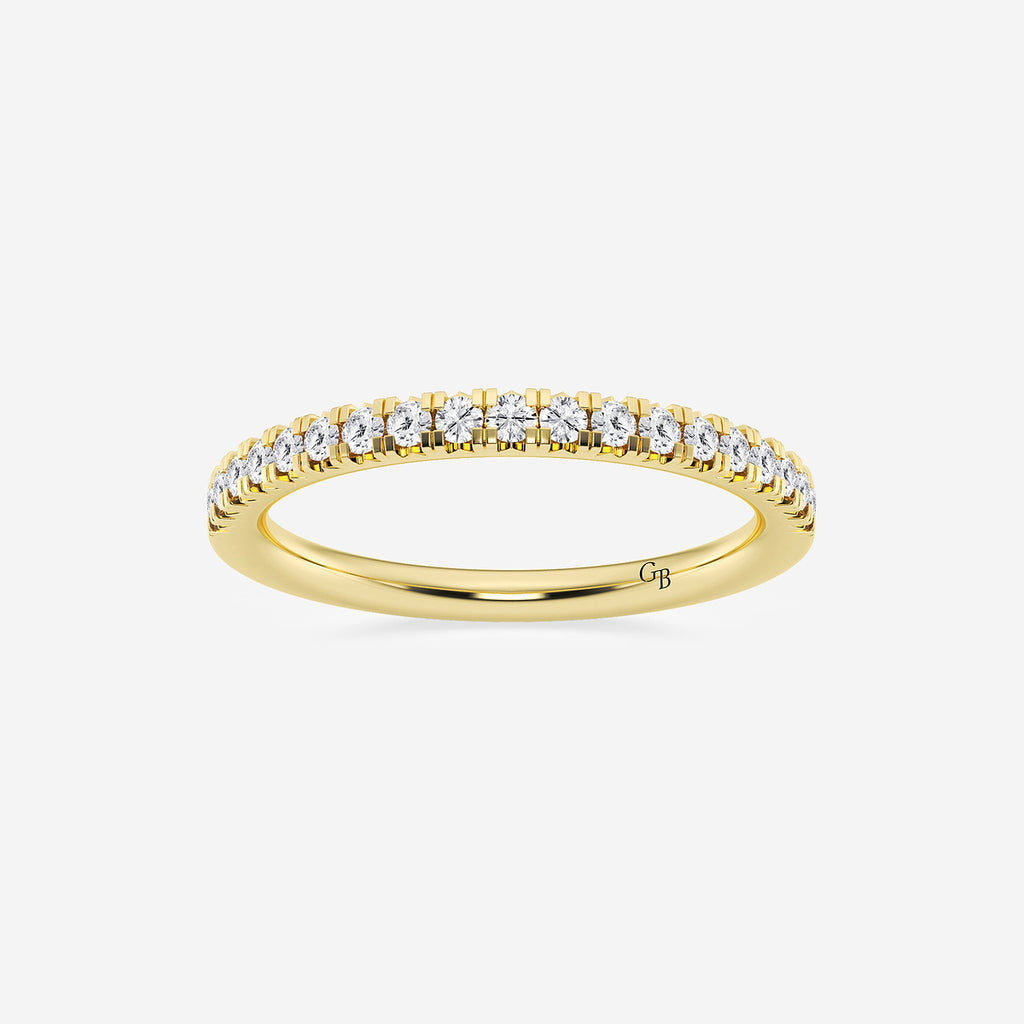 GWA023 - product video for 1/4 ctw Round Lab Grown Diamond French Pave Wedding Band