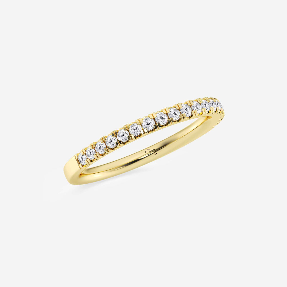 GWA023 - Additional Image 1 for  1/4 ctw Round Lab Grown Diamond French Pave Wedding Band