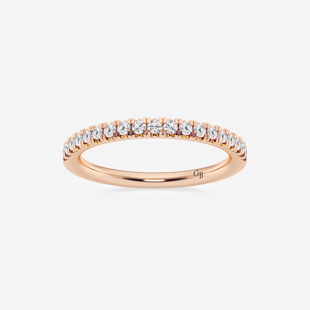 GWA023 - product video for 1/4 ctw Round Lab Grown Diamond French Pave Wedding Band