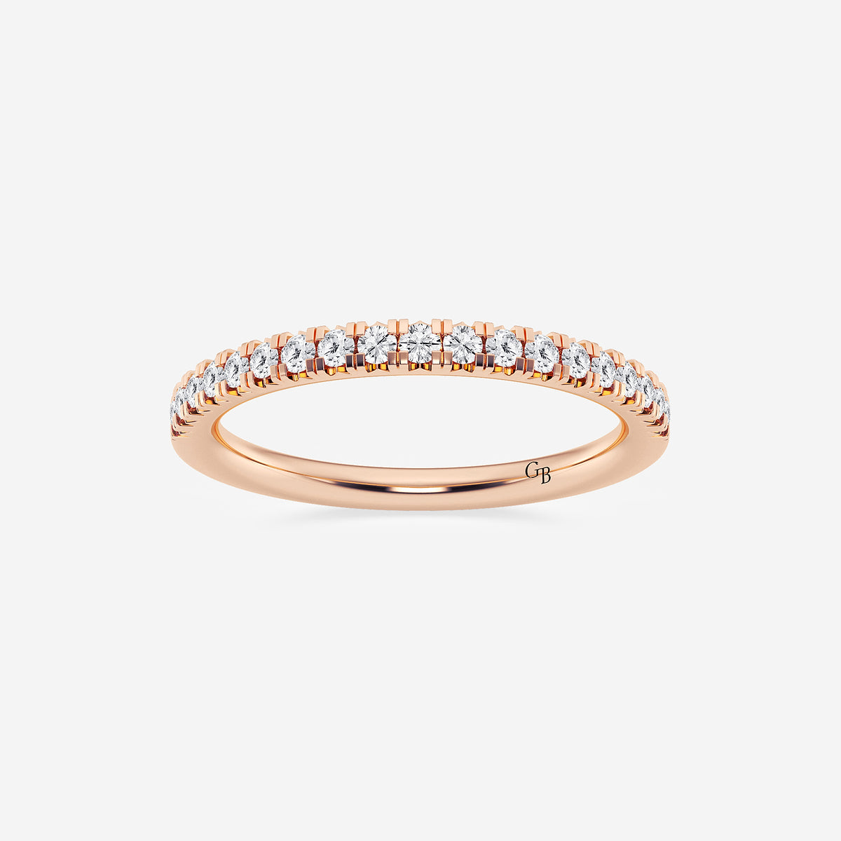 GWA023 - product video for 1/4 ctw Round Lab Grown Diamond French Pave Wedding Band