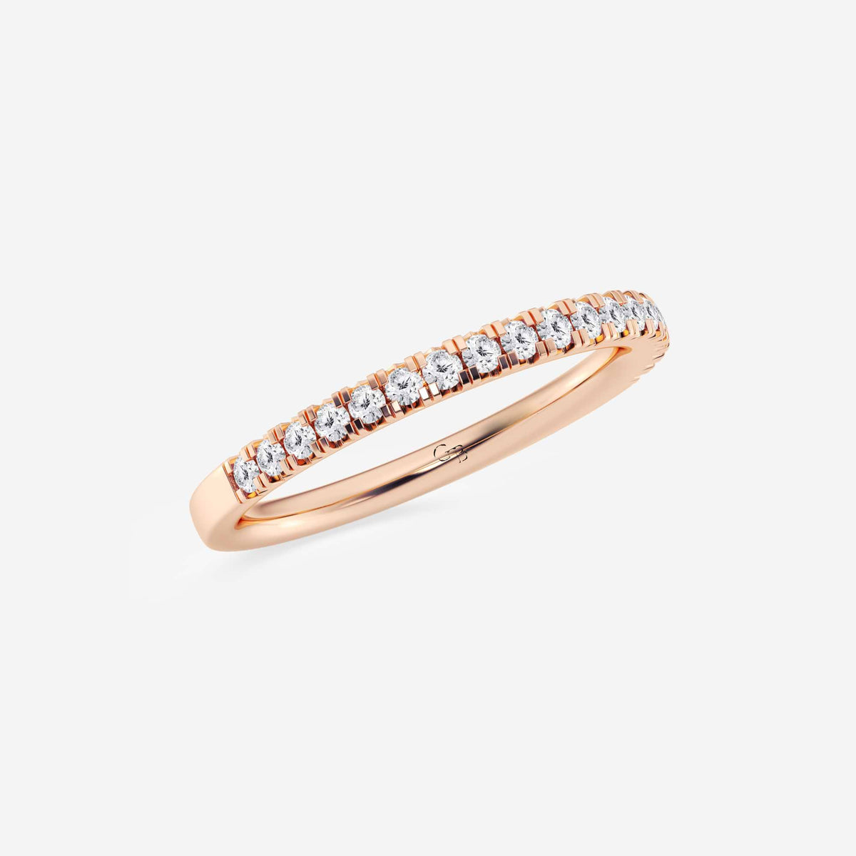 GWA023 - Additional Image 1 for  1/4 ctw Round Lab Grown Diamond French Pave Wedding Band