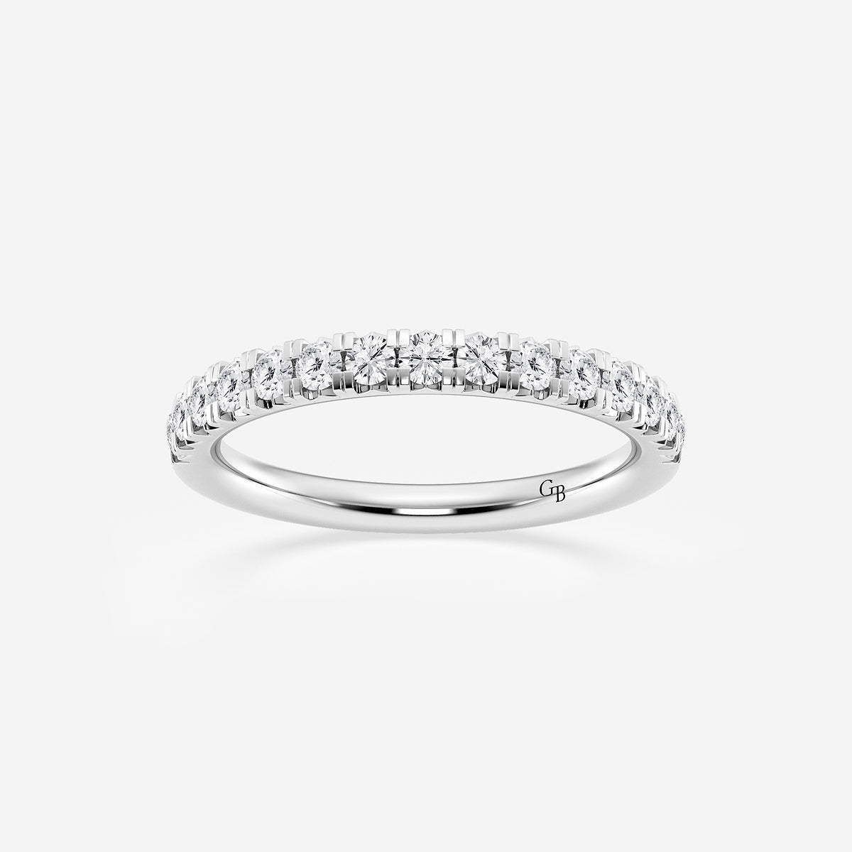 GWA023 - product video for 1/2 ctw Round Lab Grown Diamond French Pave Wedding Band