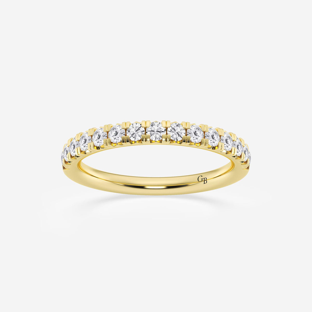 GWA023 - 1/2 ctw Round Lab Grown Diamond French Pave Wedding Band
