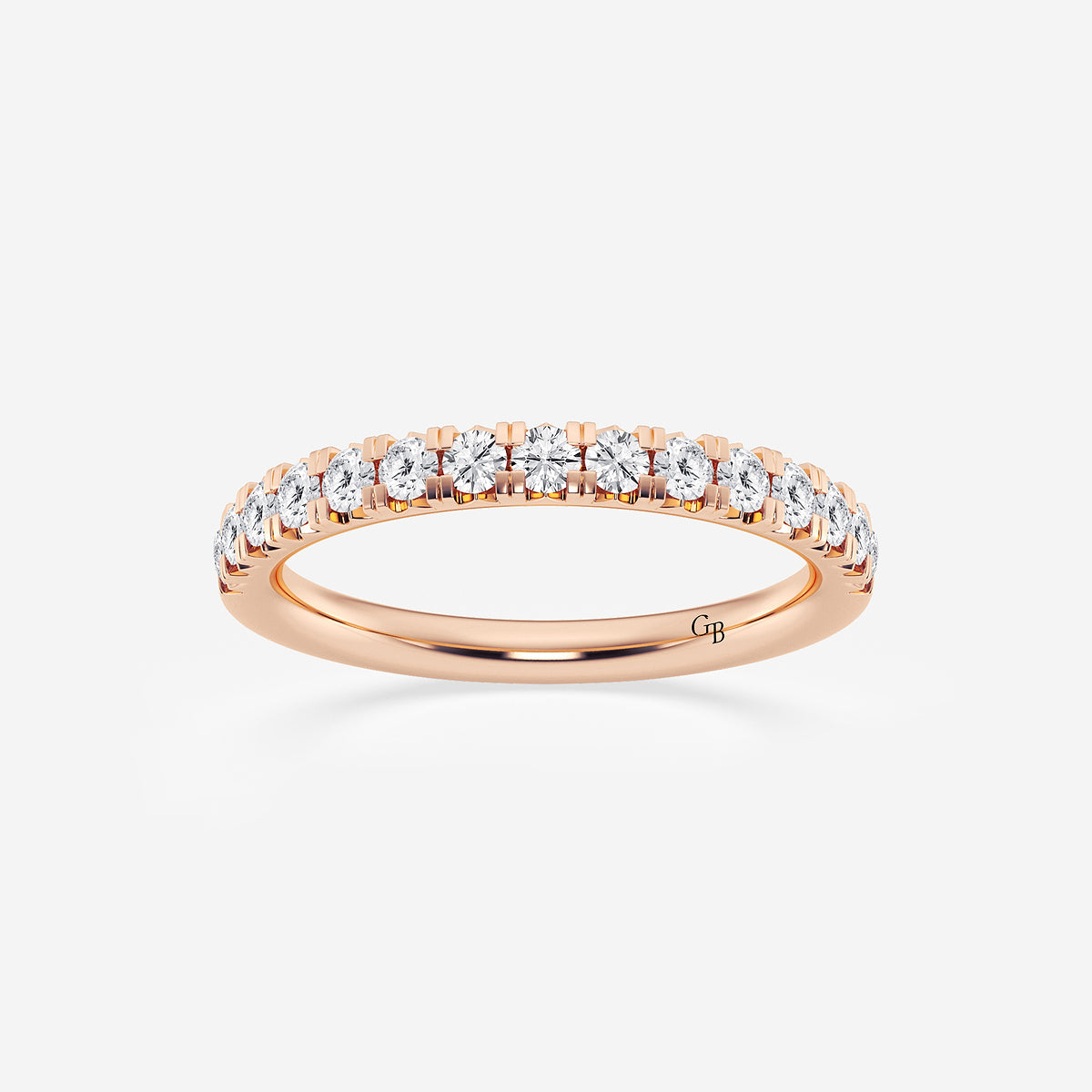 GWA023 - product video for 1/2 ctw Round Lab Grown Diamond French Pave Wedding Band