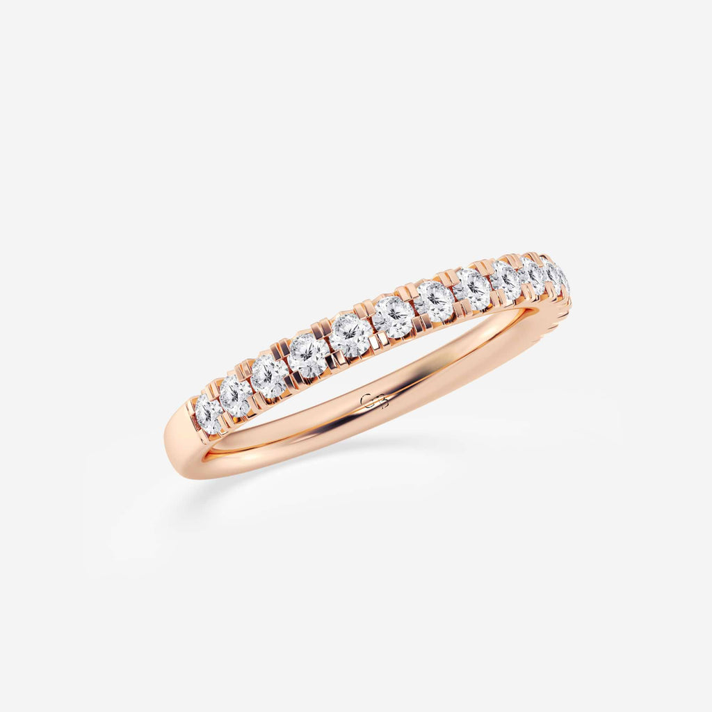 GWA023 - Additional Image 1 for  1/2 ctw Round Lab Grown Diamond French Pave Wedding Band
