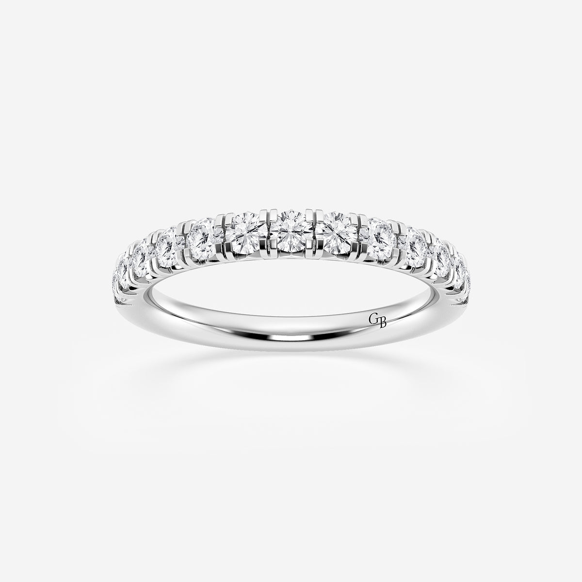 GWA023 - product video for 3/4 ctw Round Lab Grown Diamond French Pave Wedding Band
