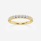 GWA023 - 3/4 ctw Round Lab Grown Diamond French Pave Wedding Band