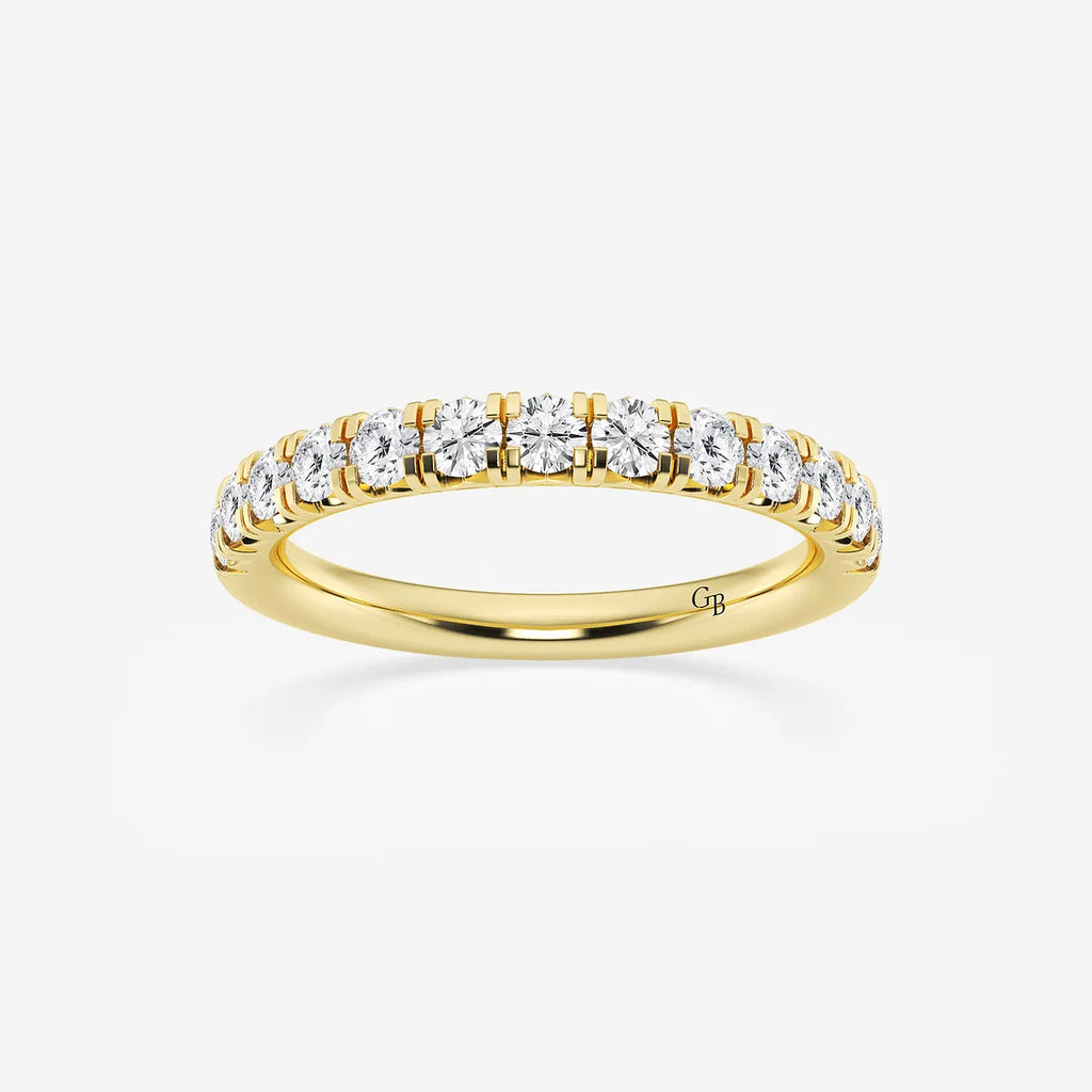 GWA023 - product video for 3/4 ctw Round Lab Grown Diamond French Pave Wedding Band