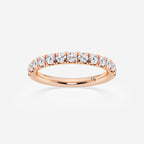 GWA023 - 3/4 ctw Round Lab Grown Diamond French Pave Wedding Band