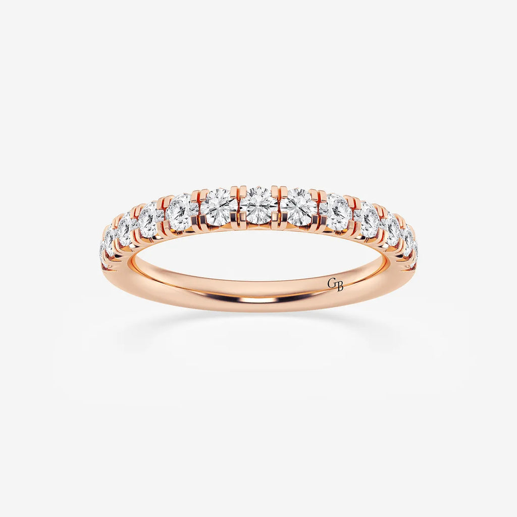 GWA023 - product video for 3/4 ctw Round Lab Grown Diamond French Pave Wedding Band