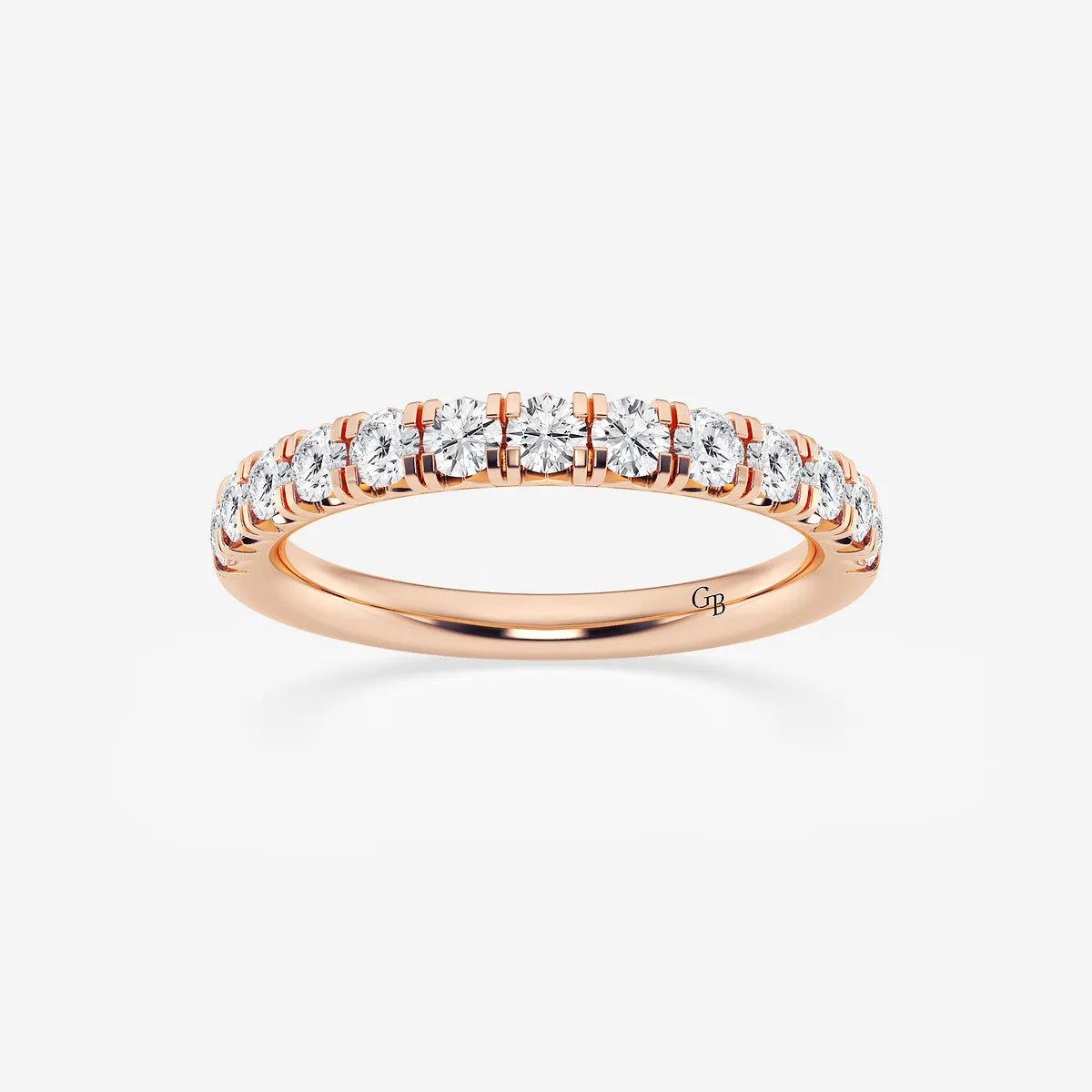 GWA023 - product video for 3/4 ctw Round Lab Grown Diamond French Pave Wedding Band
