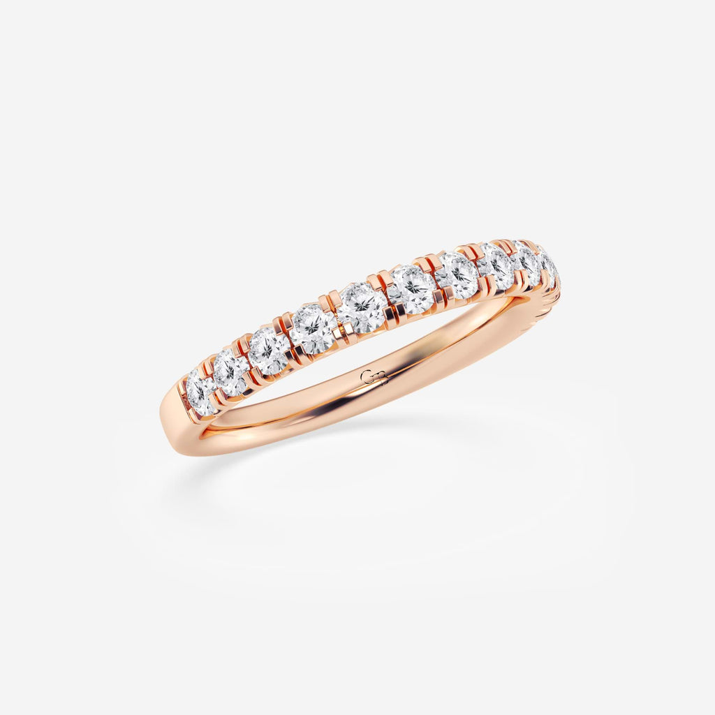 GWA023 - Additional Image 1 for  3/4 ctw Round Lab Grown Diamond French Pave Wedding Band