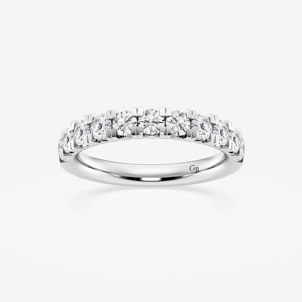 GWA023 - product video for 1 ctw Round Lab Grown Diamond French Pave Wedding Band