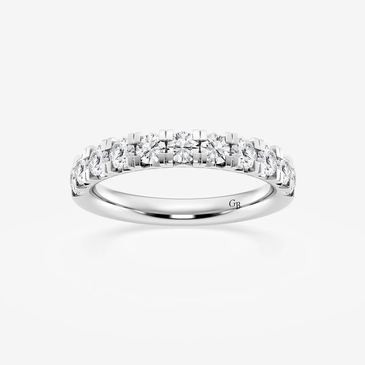GWA023 - product video for 1 ctw Round Lab Grown Diamond French Pave Wedding Band