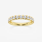 GWA023 - 1 ctw Round Lab Grown Diamond French Pave Wedding Band