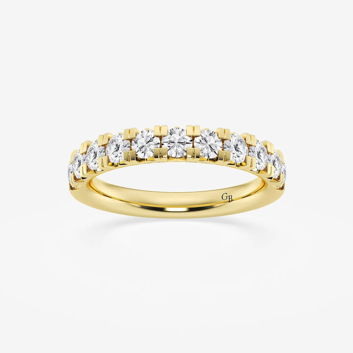 GWA023 - product video for 1 ctw Round Lab Grown Diamond French Pave Wedding Band